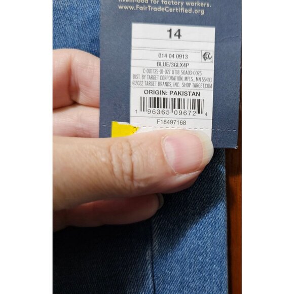 Universal Thread High-Rise Skinny Jeans Womens Size 14 Patchwork Detail Blue Den - Picture 5 of 13